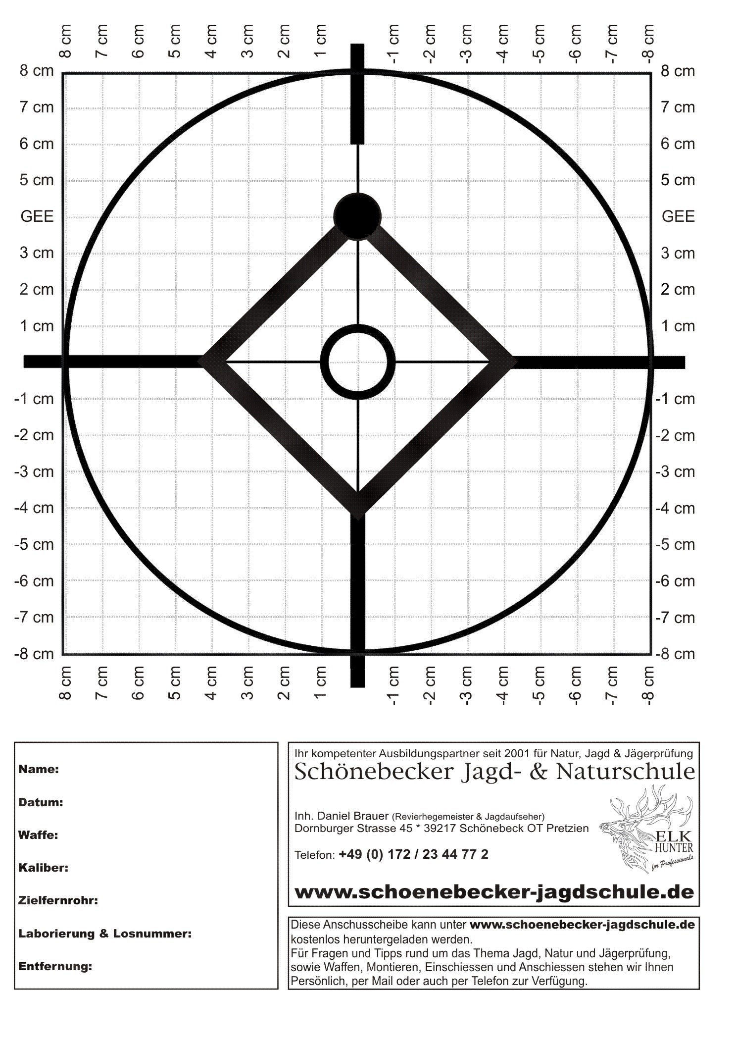 Aimpoint Anschussscheibe DJV Splitterscheibe Anschuss YNRFZR